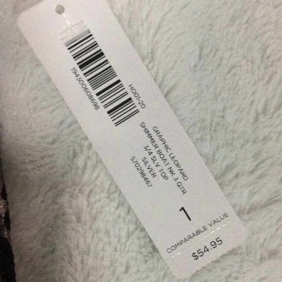 Silver and Black Leopard Print Tunic (M) - Picture 9 of 11